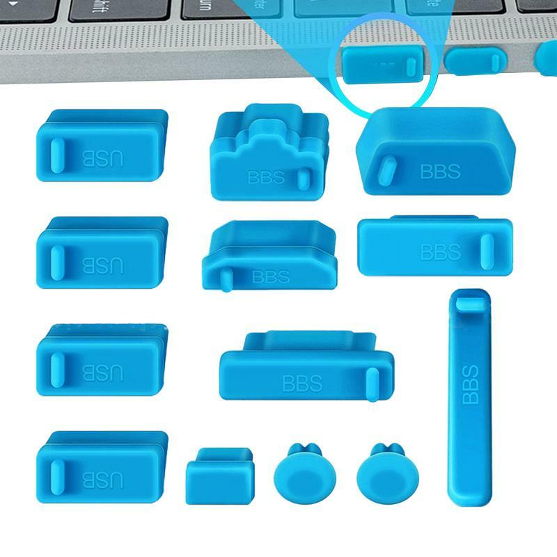 Cubierta de silicona para Puerto USB tipo C, 13 piezas, portátil, enchufe Universal antipolvo, Interfaz de ordenador, cubierta impermeable para PC de escritorio
