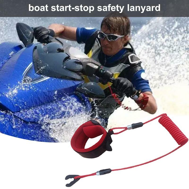 Boat Engine Motor Stop Switch Start Stop Safety Lanyard Urgency Flameout Rope Universal Boat Outboard Lanyard Prevent Accidents