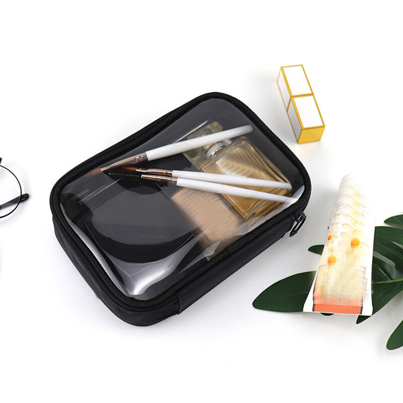 Borsa cosmetica in PVC trasparente per donna borse per trucco trasparenti impermeabili Beauty Case Make Up Organizer borsa da bagno per articoli da toeletta