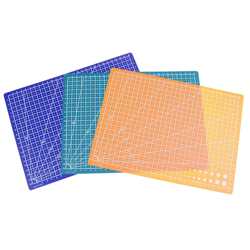 Double tapis de découpe A4/A5, lignes de grille de guérison, carte artisanale, tissu cuir, carton, nouveau