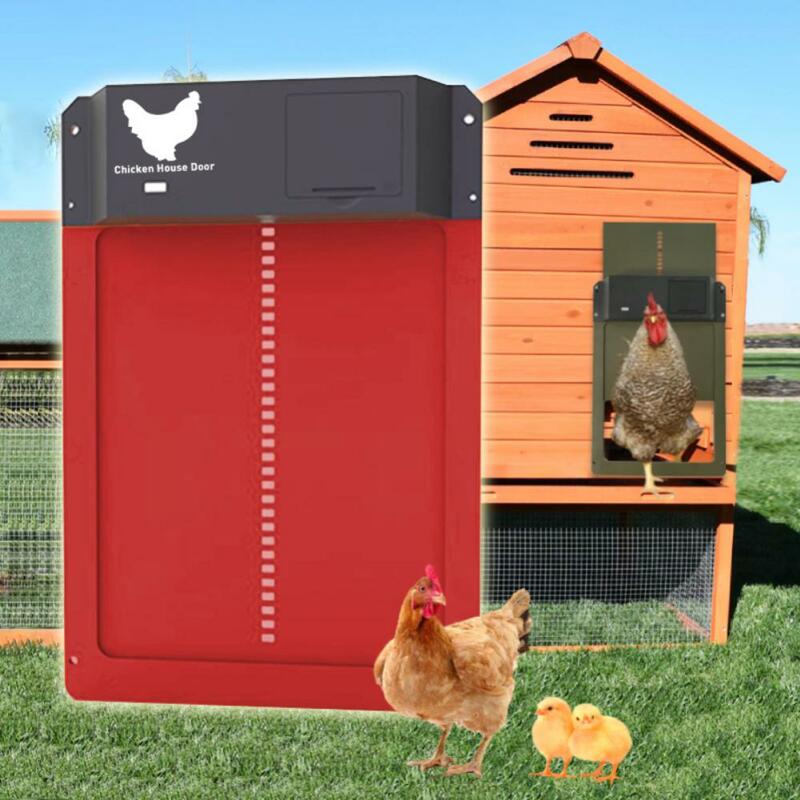 Automatyczny kurnik oświetlenie drzwi czujnik kurczak drzwi domowe wysokiej jakości praktyczne gospodarstwo kurczak zwierzęta kaczka klatka drzwi Farm Decor