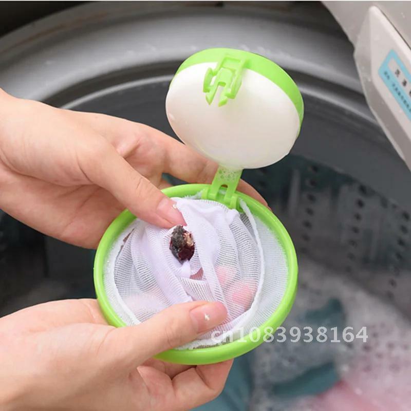 Hair Removal Portable Filter Mesh Clothes Cleaning Ball Bag Dirty Fiber Collector Washing Machine Filter Laundry Ball Catcher