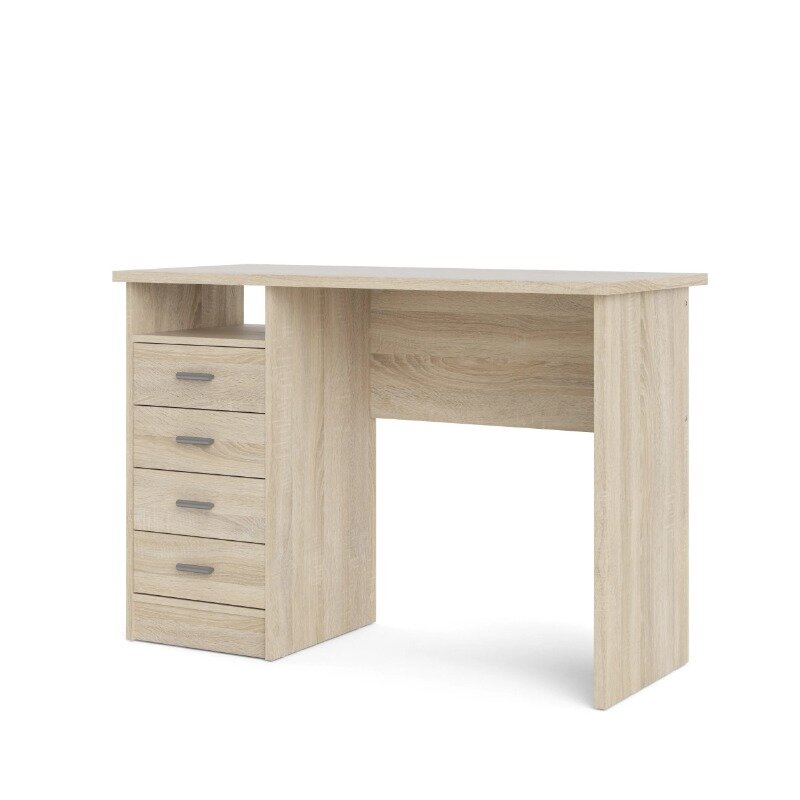 Warner Schreibtisch mit 4 Schubladen, Schreibtische mit Eichens truktur
