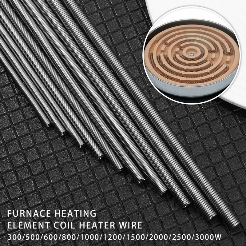 1Pc 220V 300/500/600/800/3000W Furnace Heating Element Coil Heater Wires Stove Resistance Wire Max 600C High Quality Tool Parts