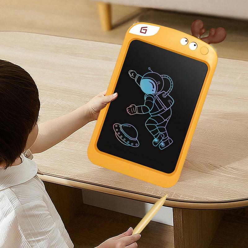 Tablet colorido de escrita LCD para crianças, tablet apagável, doodle pad com função de bloqueio, brinquedos pré-escolares educativos, 10"
