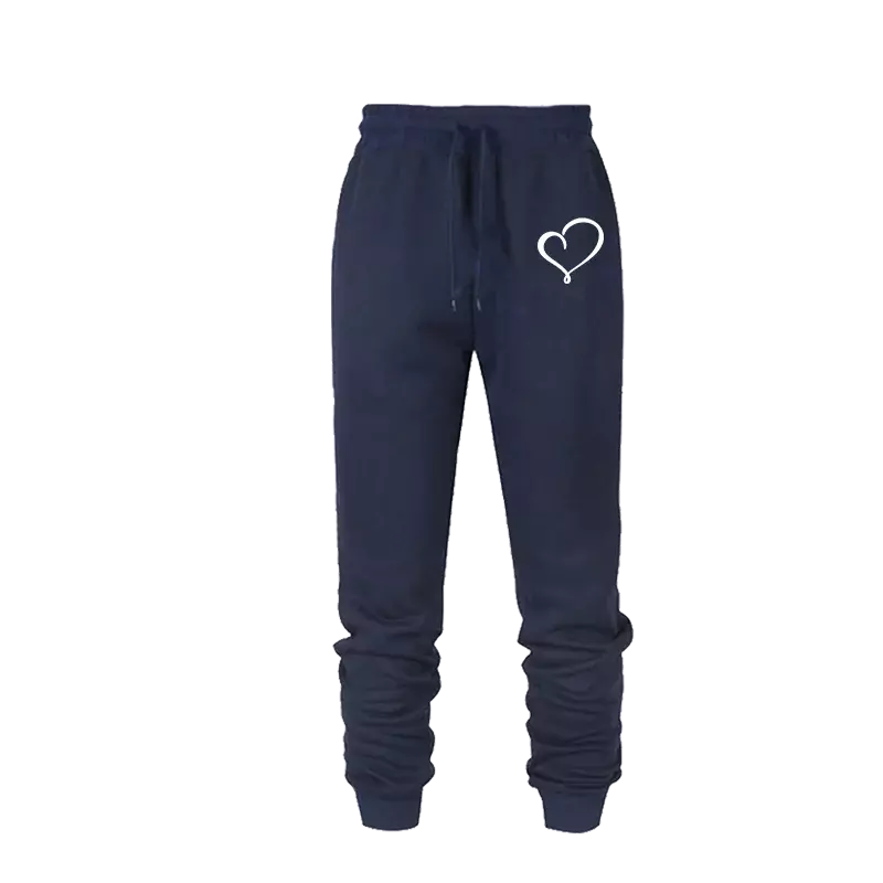 Nouveaux pantalons de survêtement pour femmes mignon coeur imprimé décontracté dames pantalons de sport mode Streetwear Jogger FjS-4XL