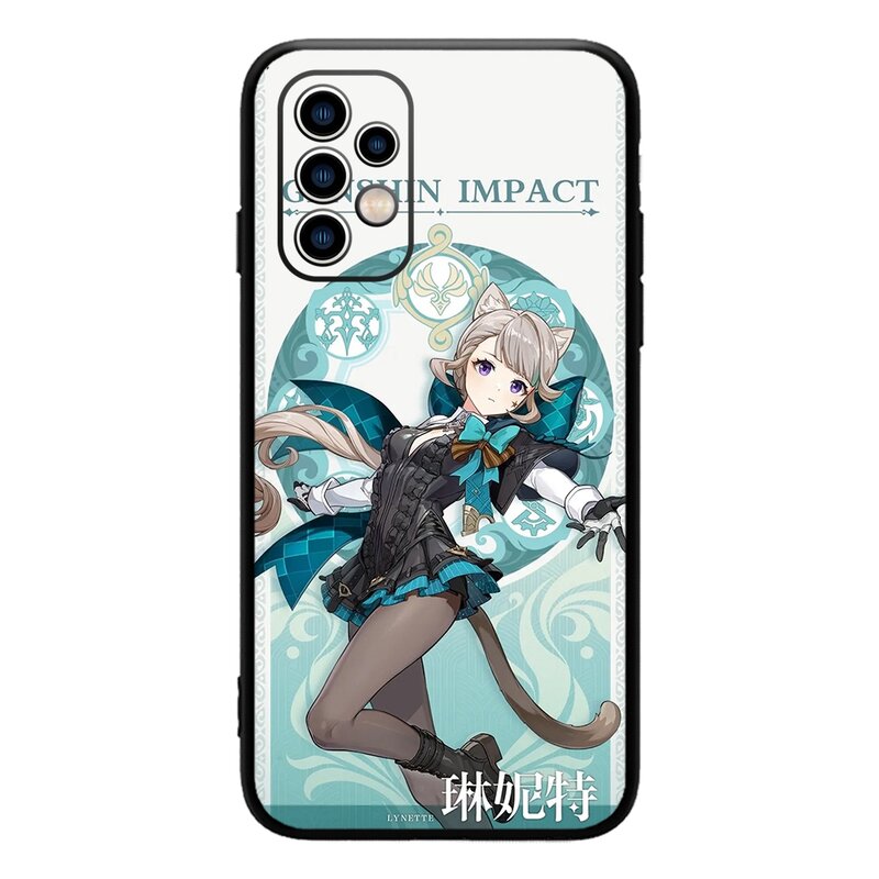 Genshin Impact Lynette Fontaine Assistent Anemo Handy hülle für Samsung Galaxy A54 53 52 51 F52 A71 Note20 Ultra S23 M30 M21