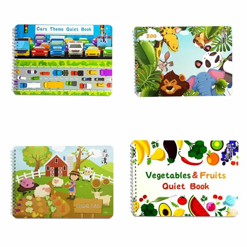 Children Scene Stickers DIY Hand-on Puzzle Sticker Books Reusable Cartoon Animal Dinosaur Learning Cognition Toys For Kids Gift