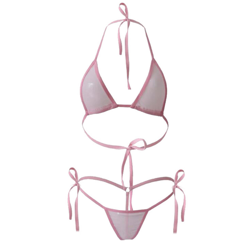 Vrouwen String Ondergoed Gstring Bh Set Perspectief Bikini Badmode Nachtkleding Comfortabele Ondergoedset Voor Dames