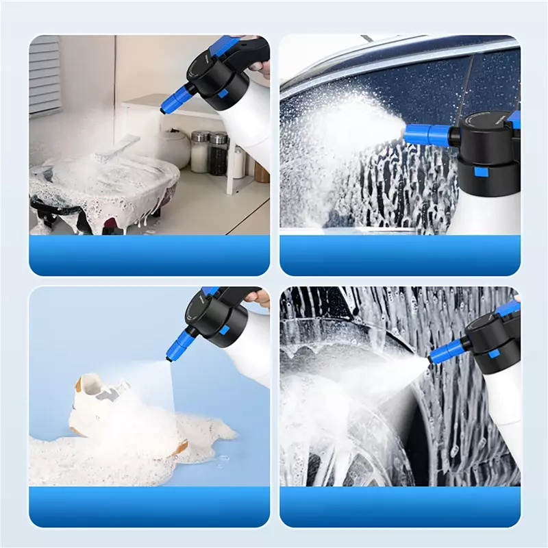 1.5L Electric Foam Sprayer Car Wash Pressurized Foam Watering Can Handheld USB Rechargeable Foaming Pump Sprayer For Car Garden