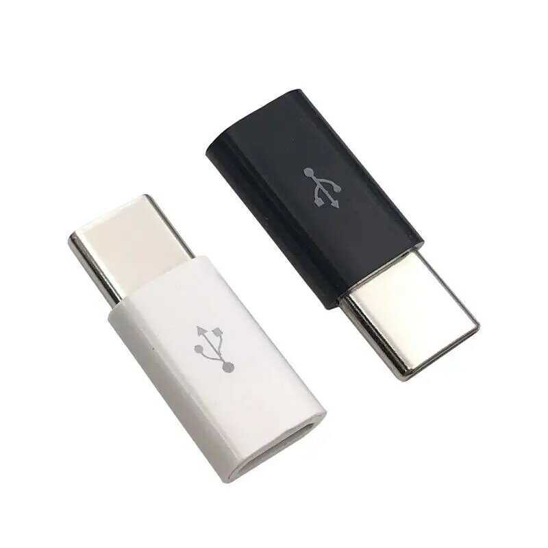 마이크로 USB 암-C 타입 수 어댑터, 휴대폰 안드로이드 변환기, 마이크로 B-USB-C 데이터 케이블 커넥터, 1 개, 5 개