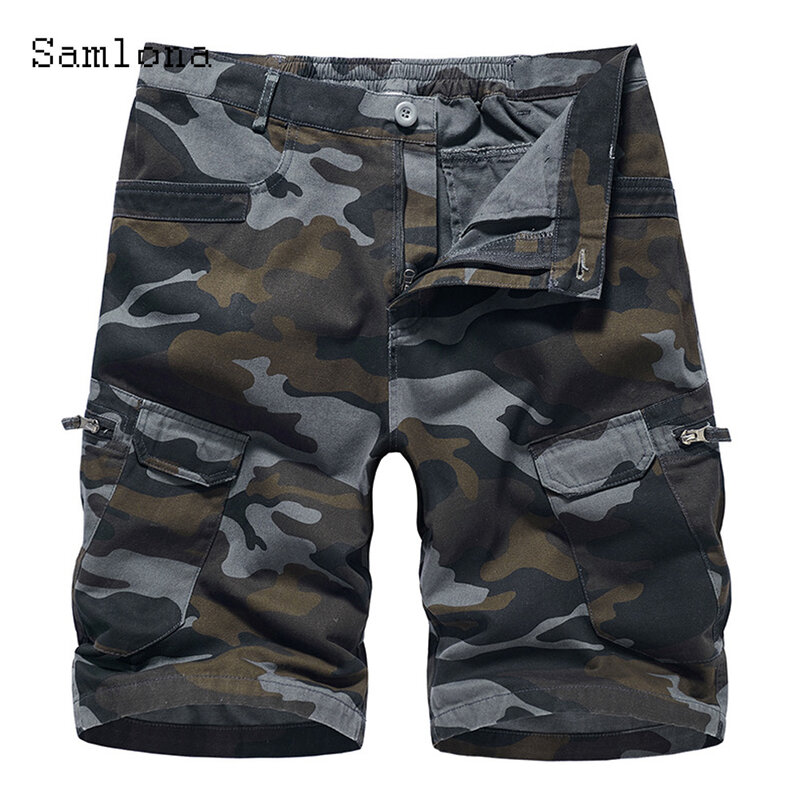 European size Cargo Shorts Plus Size Men Stand Pocket Short Bottom Sexy Male Clothing 2023 New Summer Fashion Camouflage Shorts