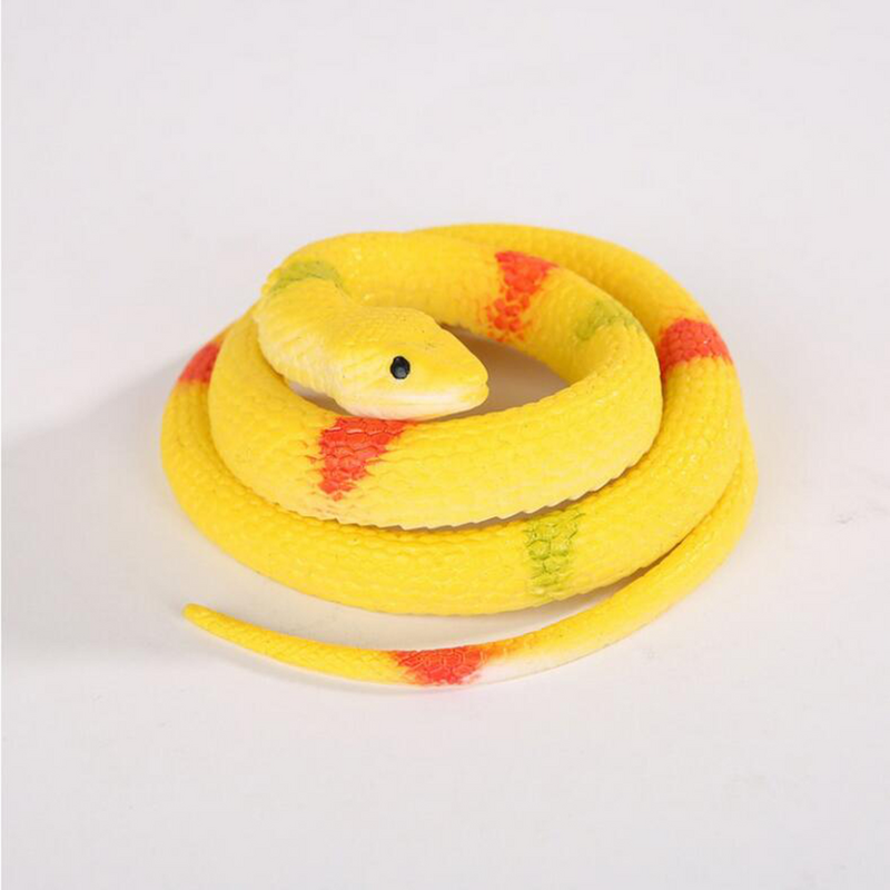 Estatuilla de serpiente de goma falsa, accesorios de serpiente de goma de plástico, figura de serpiente de goma realista