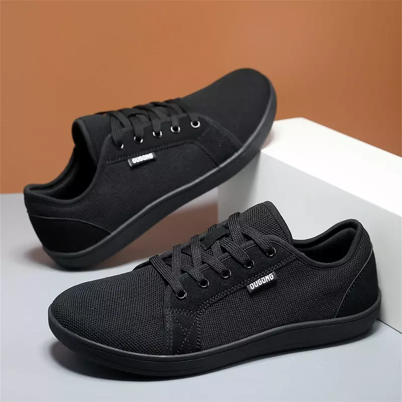 2024 Wide Barefoot Shoes for Men Women Canvas Sneaker Fashion Flats Soft Zero Drop Sole Wider Toe Minimalist Walking Shoes