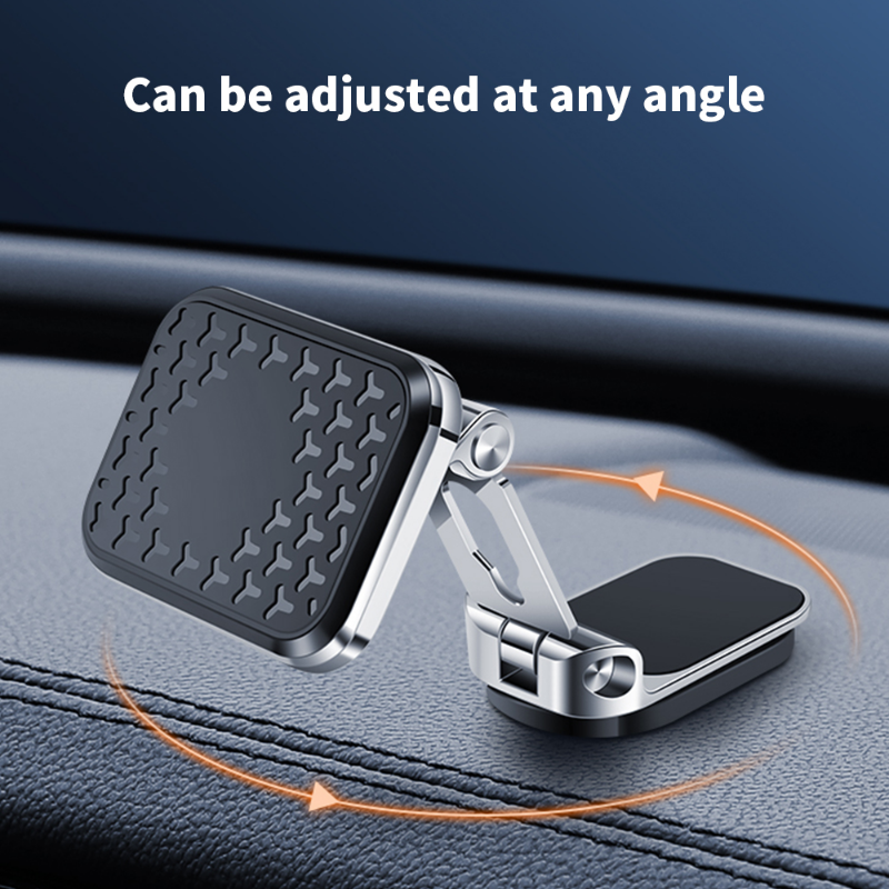 Supporto per telefono da auto pieghevole magnetico rotante a 720 ° supporto GPS per Smartphone supporto universale per staffa magnetica forte in lega