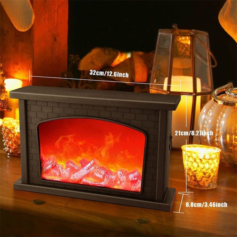 New Flame camino Style Lamp Intelligent Touch Switch simulazione Fire Charcoal Ornaments Home Craft Style Home Decor