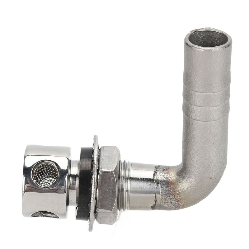 Durable Lightweight 1pcs Fuel Tank Vent Fuel Gas 90 Degree Silver Stainless Steel 15mm/0.59inch Convenient Design