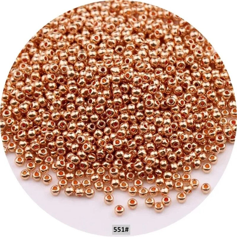 11/0 Japan Metallic Farben Glas Samen perlen 2mm Uniform Bronze plattiert runde Spacer Glasperlen für DIY Charm Craft Schmuck herstellung