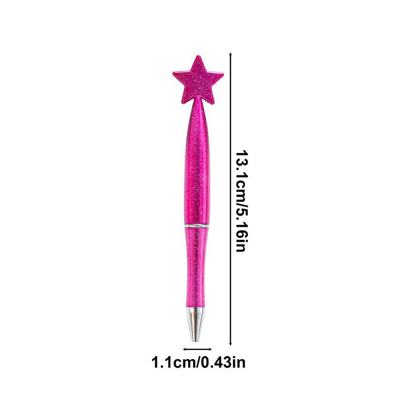 Fantazyjne długopisy w kształcie gwiazdy długopis Kawaii gładkie Cute Star Design wielofunkcyjne akcesoria do pióro do szkoły długopisów i