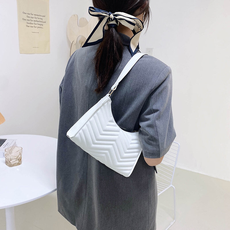 Projektant mody Ruched Crossbody torba PU wodoodporne torebki damskie dziewczyna Pure Color kwadratowe torebki i torebki