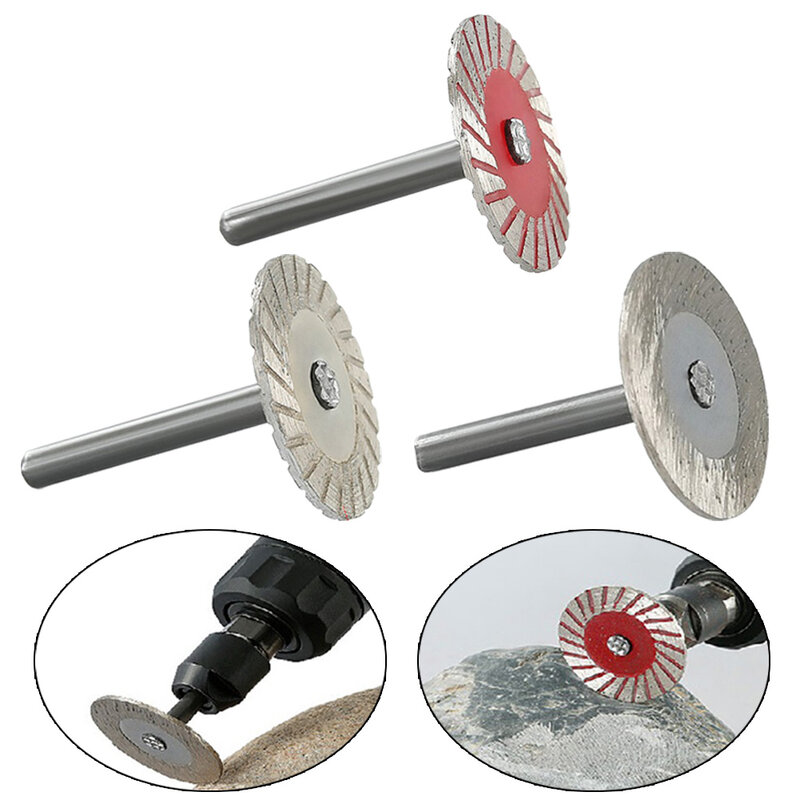 1Pc Cutting Disc W/Mandrel 6mm Shank Circular Saw Blade For Metal Stone Cutting Woodworking Tools Grinder Accessories