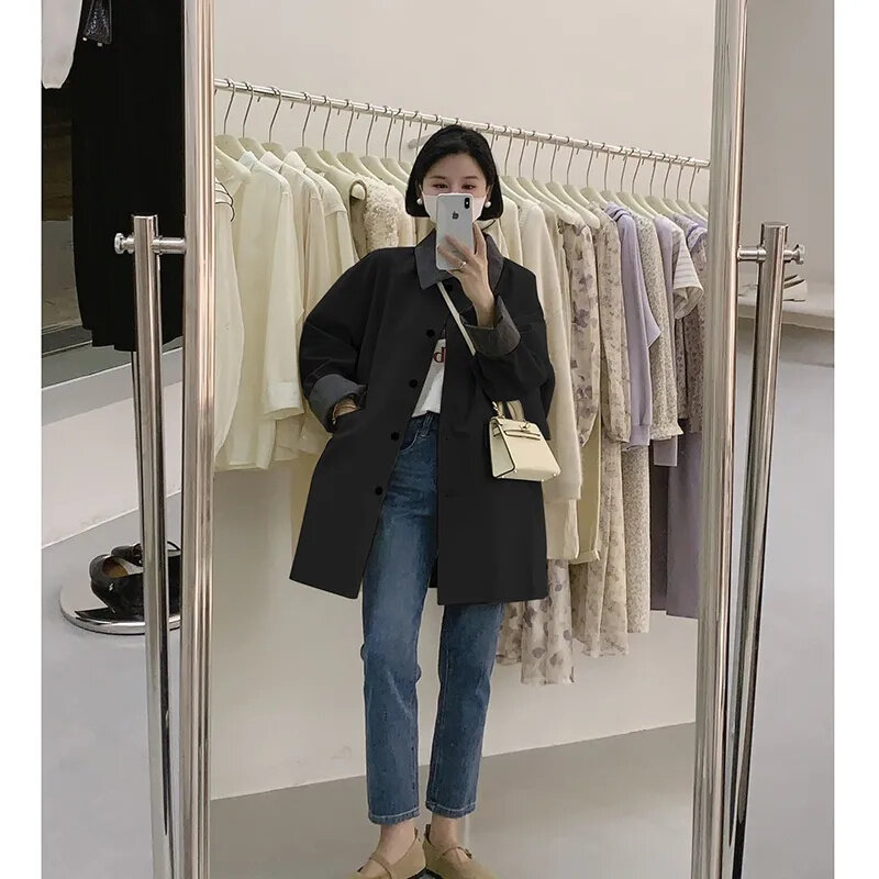 Trenchcoat Frauen neue Frühling Herbst koreanische neue einreihige lässige Wind jacke Jacke weibliche schlanke Oberbekleidung Tops