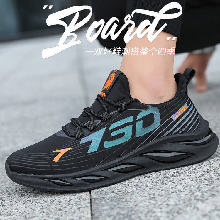 2024 Men's Sports and Casual Shoes Summer Fashion New Shoes Round Toe Black Spring Men's Shoes