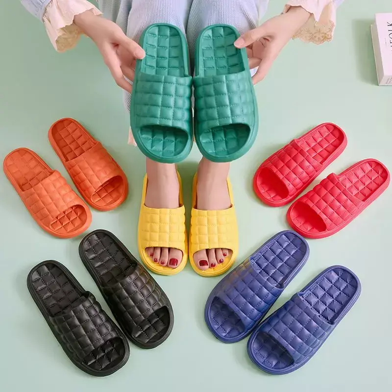 Shoes for Women Sandals Open Toe House Bathroom Green Soft Slides Home Flat Indoor Woman Slippers Free Shipping Low Price G W B