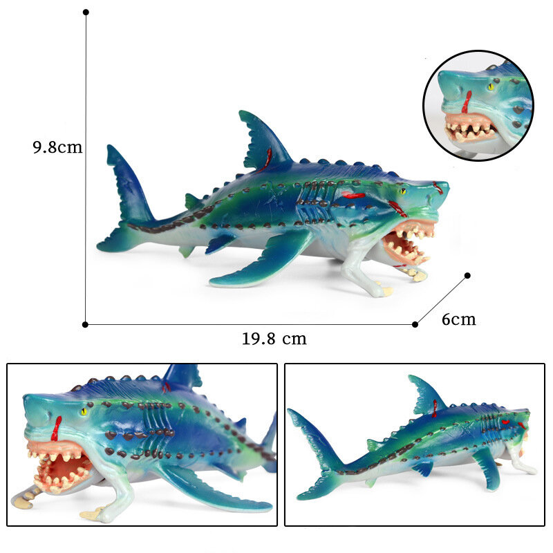 Model Hewan Laut Simulasi Wonderland Monster Ikan Monster Laut Hiu Ikan PVC Tokoh Aksi Hadiah Mainan Koleksi Anak-anak