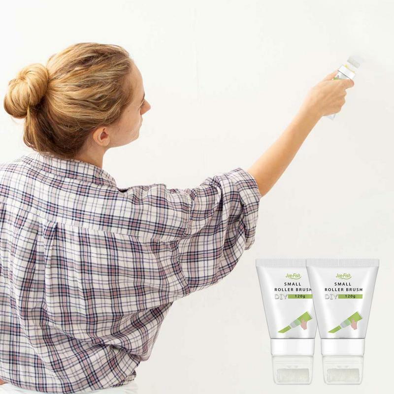 ホワイトミニラテックスペイントパッチ,小さなローラーブラシ,壁に貼り付けるため,環境にやさしい