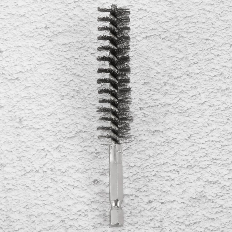 Set di punte per trapano a spazzola metallica da 8 pezzi con spazzola per torsione in filo di acciaio con gambo esagonale da 1/4 di pollice, adatta per la perforazione di percussioni