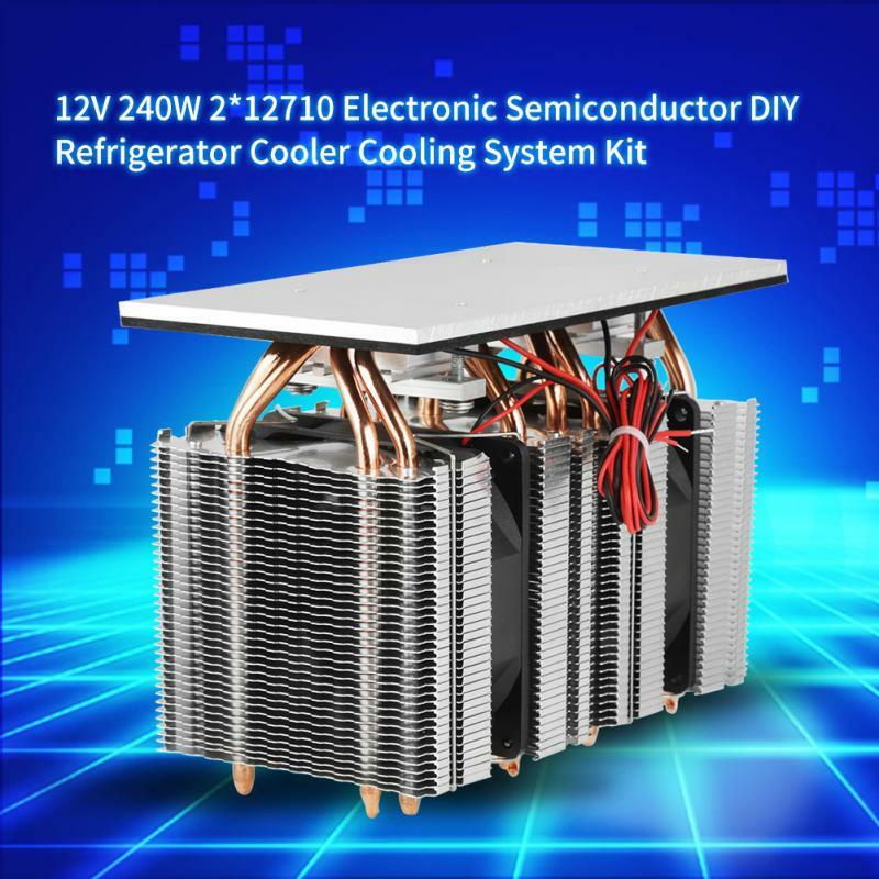 Pendingin semikonduktor elektronik 12V, Kit sistem pendingin kulkas Diy 240W 2X12710