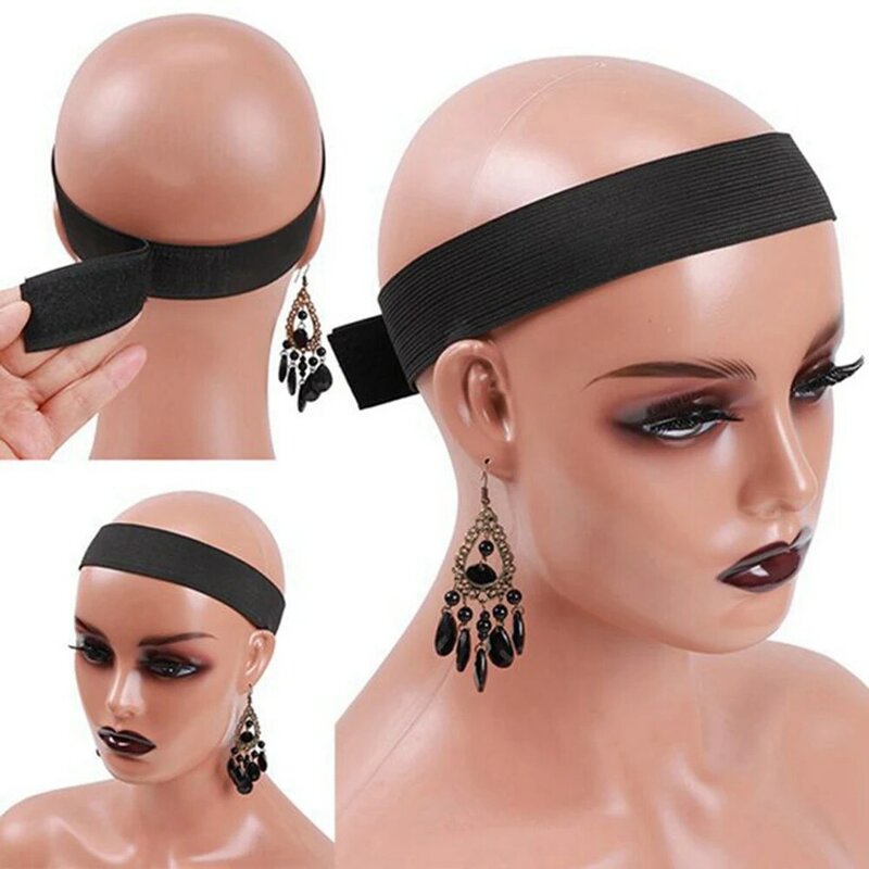 Fivela-bandas elásticas para perucas de costura, peruca ajustável Strap, 65cm, 25,6 "Comprimento, 35mm, 6 Pcs