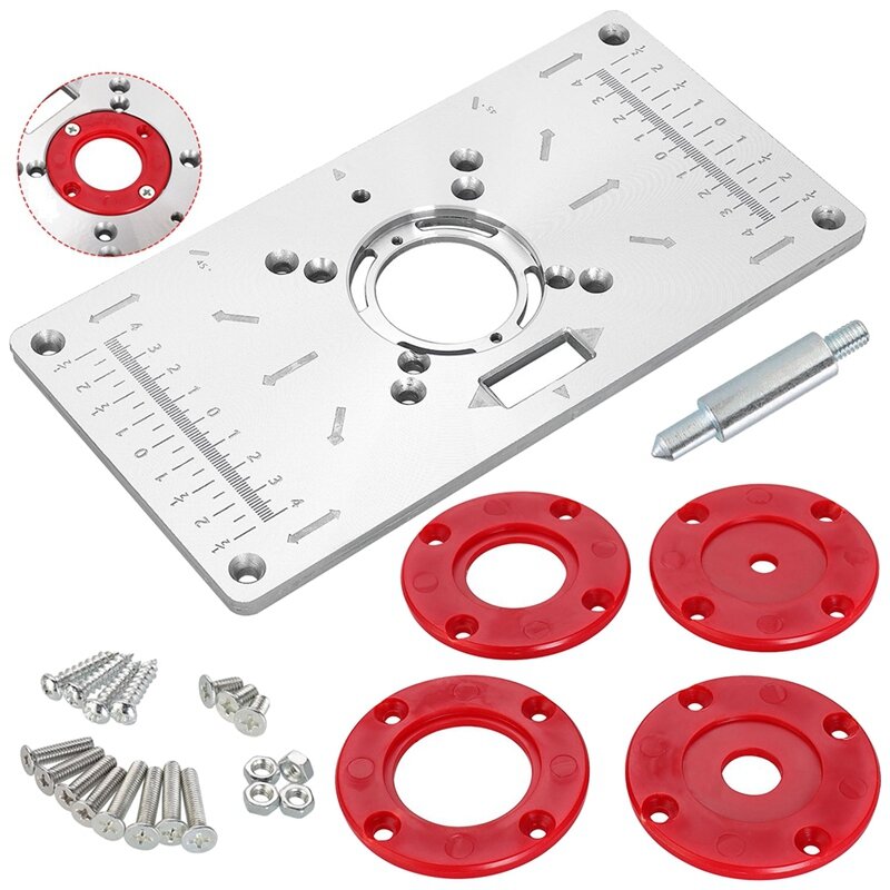 Woodworking Edger Aluminum Alloy Flip Board For Woodwork Cutting Slotting Insert Plate Trimming Power Tools
