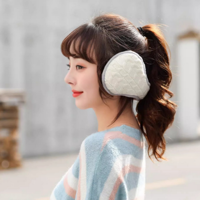 New Style Unisex Winter Earmuffs Thicken Fluffy Plush Ear Covers Warm Solid Color Ear Protect Cute Faux Fur Windproof Earcaps
