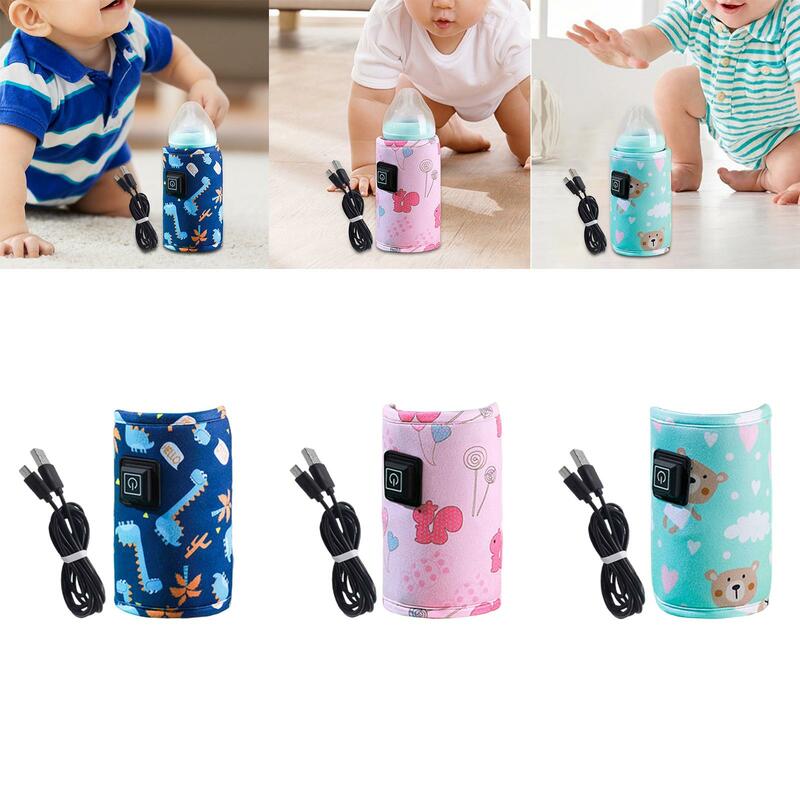 Portable Infant bottle Heated cover Warmer Heater for Travel