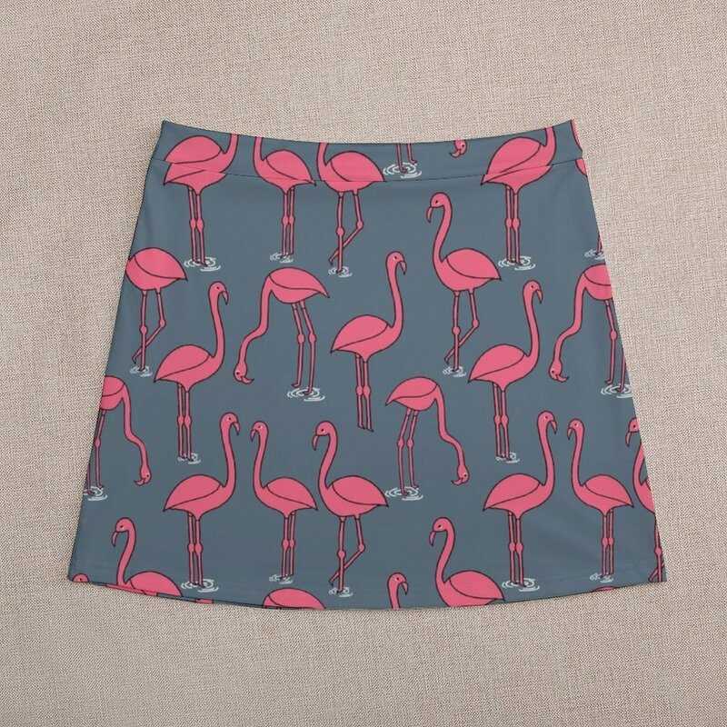 Flamingo -Payne grau von andrea Lauren Minirock Frau Kleidung Rock setzt Mädchen Rock Minirock
