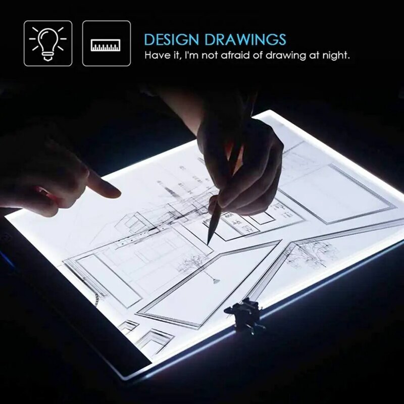 A3 tavolo da disegno luminosità regolabile crea dipinti USB Powered LED Copy Board Light Pad Set tavolette da disegno digitali