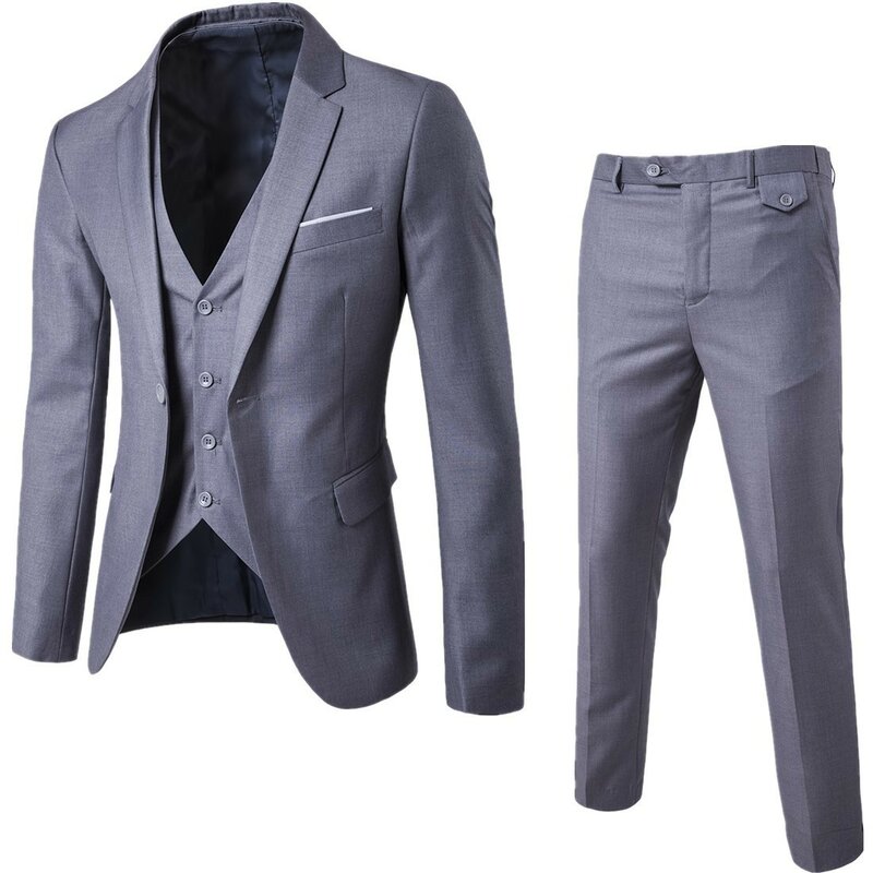 Garnitury męskie Blazers 3 sztuk 2 zestawy ślubne eleganckie kamizelki biznesowe spodnie niebieskie płaszcz2022 formalne marynarki koreański luksusowe darmowa wysyłka