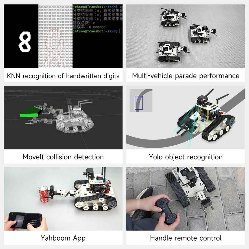 Yahboom Transbot SE ROS Robot AI Vision Tank Car con 2DOF Camera PTZ può simulazione mobile per Jetson NANO B01 e Raspberry Pi