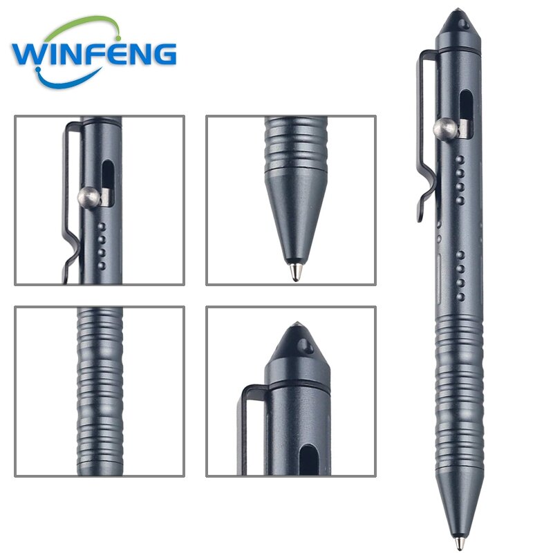 Multipurpose Self Defense Tactical Ballpoint Pen Aluminum Alloy Gel Ink Pen For School Office Stationery Supplies