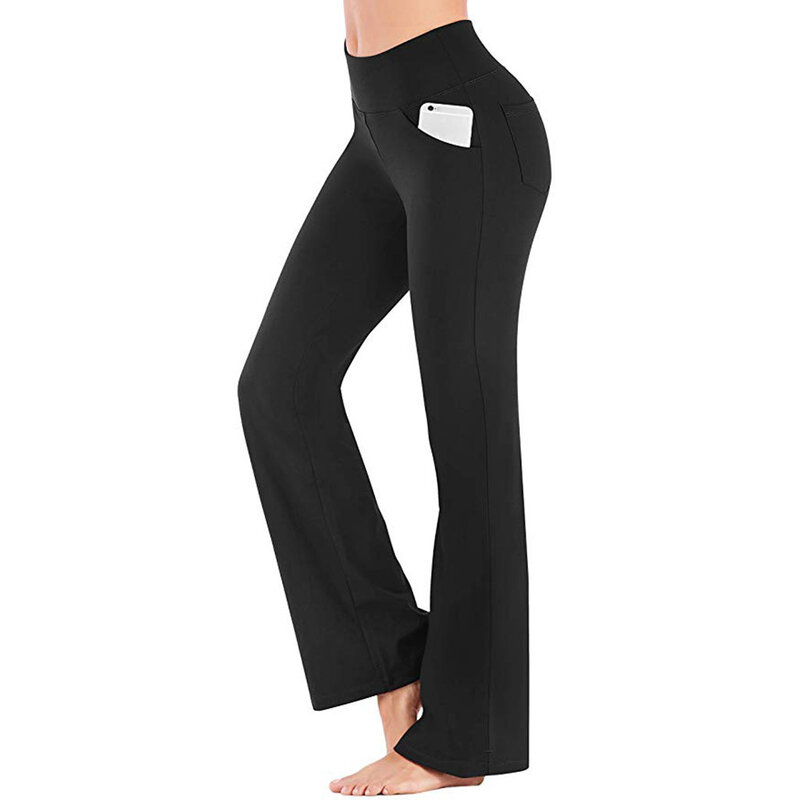 Женские длинные брюки, облегающие однотонные облегающие широкие брюки-Капри с высокой талией