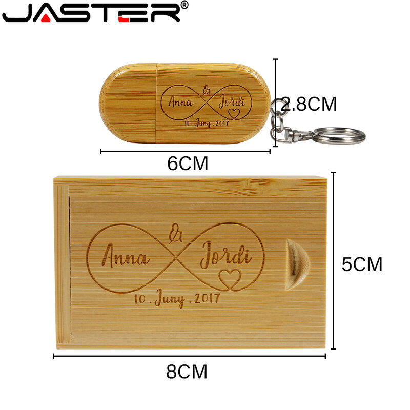JASTER محرك فلاش USB 128GB شعار مخصص مجاني خشب القيقب مع صندوق عالية السرعة القلم محرك 64GB ذاكرة عصا الإبداعية هدية USB عصا