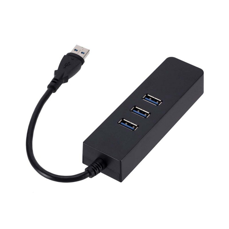 Adaptor Ethernet USB 3.0, 3 port USB ke Rj45 Lan kartu jaringan untuk Macbook Mac Desktop