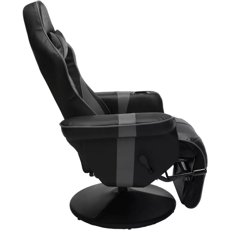 Игровой стул, электронная игровая консоль, компьютерный лаундж, регулируемое кресло с подставкой для ног, серый