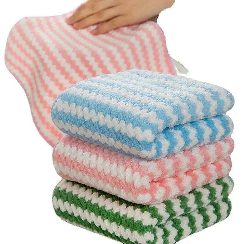 Sprzedaż falista ścierka do naczyń szmata nie wchłaniająca wodę łatwo stracić włosy prace domowe czyszczenie przybory kuchenne leniwy szmata odtłuszczacz ręcznik