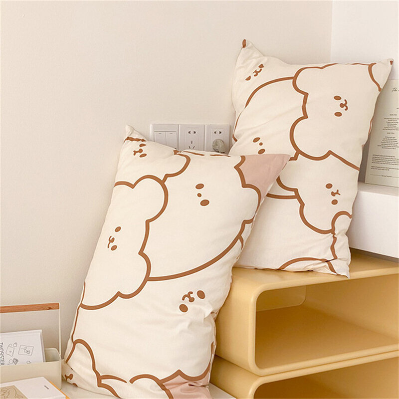 Juego de ropa de cama con estampado de dibujos animados para niños, funda nórdica, Sábana plana, suave y cómoda, textil para dormitorio y hogar