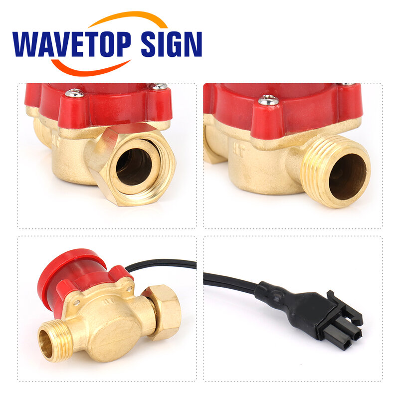 WaveTopSign Water Flow Switch Sensor 8/10Mm MELINDUNGI untuk CO2 Laser Engraving Mesin Pemotong