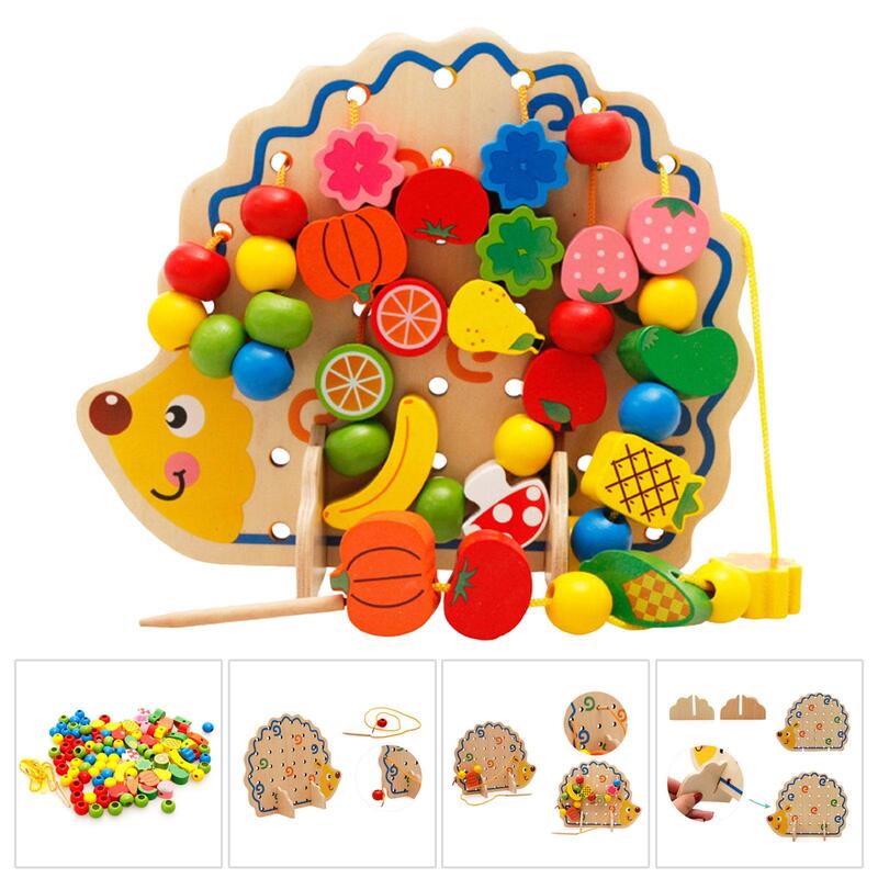 Игрушки для дошкольного возраста, деревянные бусины для детей