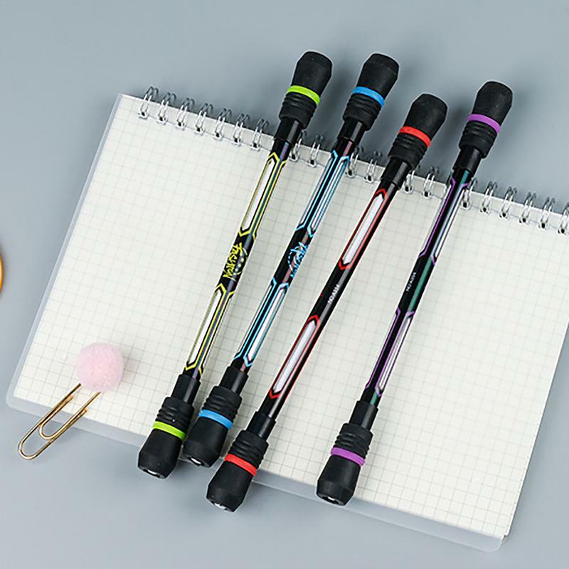 القلم الغزل أقلام 4 قطعة القلم الغزل فنجر الدورية القلم تحلق فنجر المغازل عدم الانزلاق المغلفة الغزل القلم لتدريب الدماغ